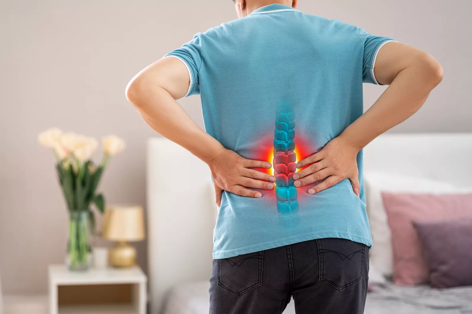 Pijn in de rug met uitstraling naar het been bij een hernia - te behandelen bij de Helene Schweitzer kliniek.